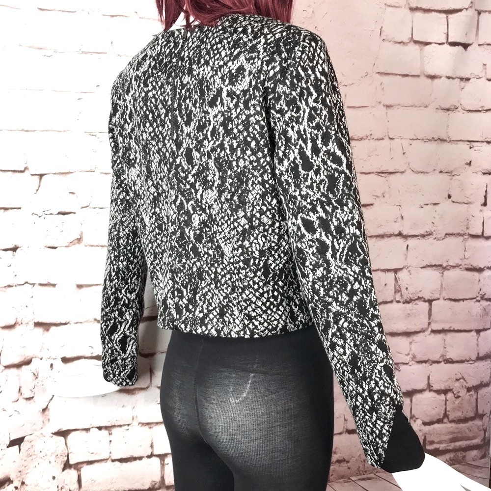 ELLA MOSS S Black and White long sleeve knit top Size Small - Picture 3 of 14